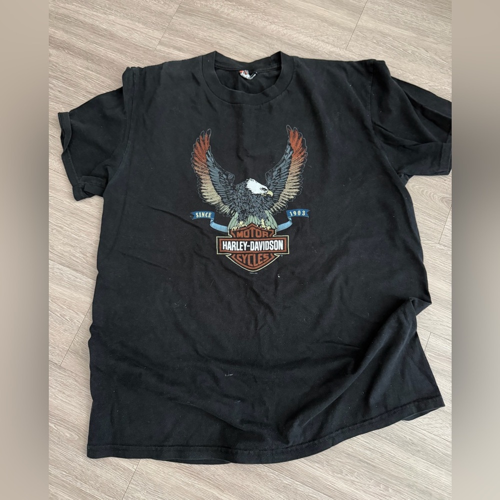 Harley-Davidson Black Tee with Eagle Emblem